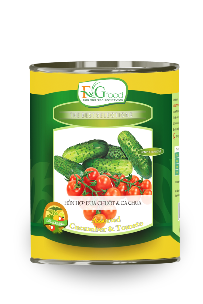 Canned Assorted Pickled Cucumber & Tomato