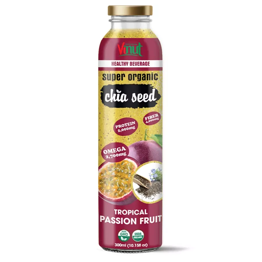 Organic Chia Seed Drink With Passion Fruit