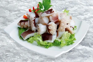 Boiled Cut Octopus