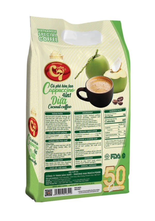 Golden Weasel C7 4in1 Cappuccino Instant Coconut Coffee