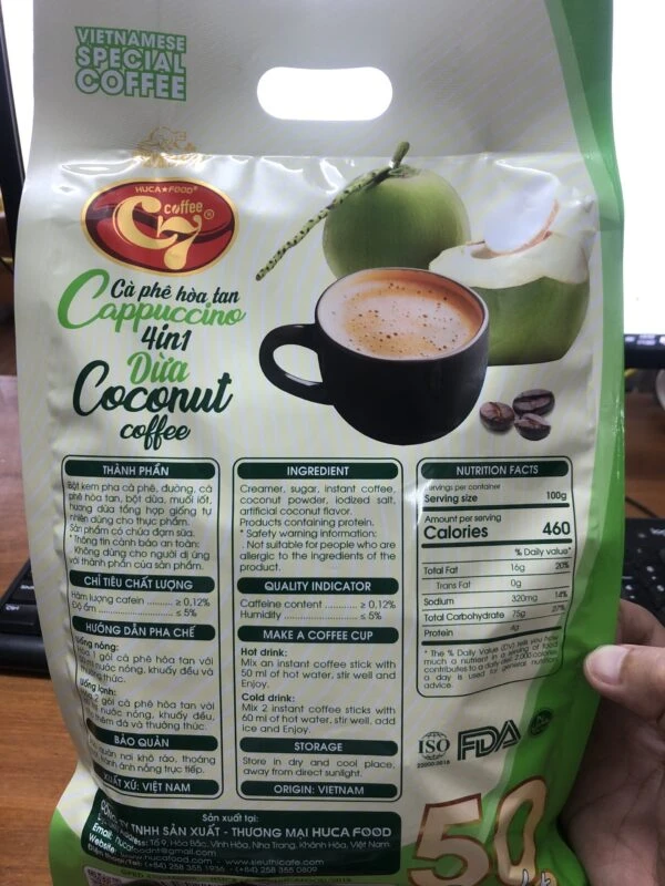 Golden Weasel C7 4in1 Cappuccino Instant Coconut Coffee