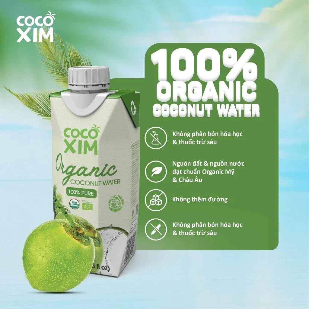 Cocoxim Organic Canned Coconut Water 330ml/box