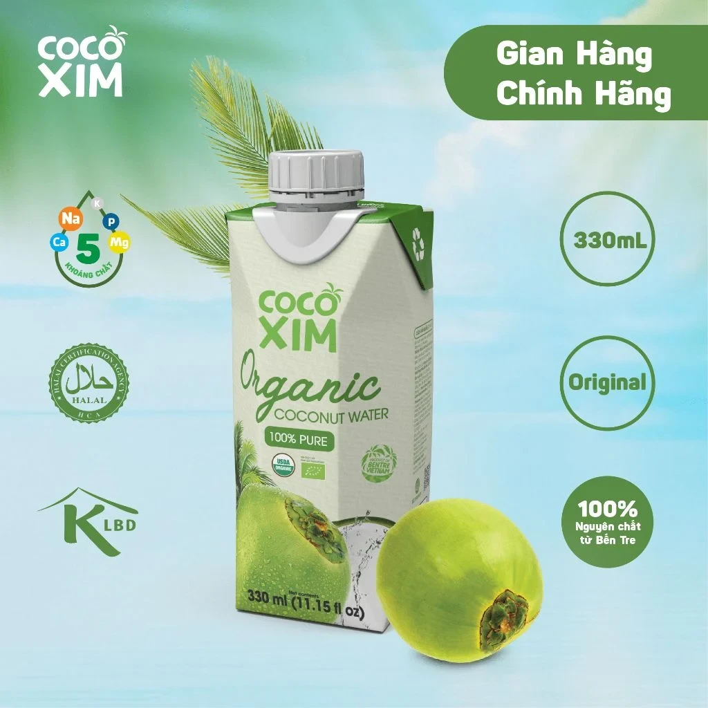 Cocoxim Organic Canned Coconut Water 330ml/box