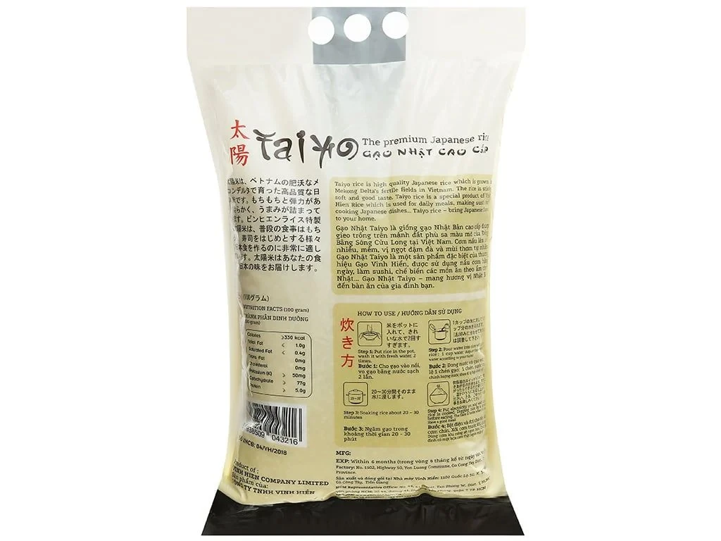 Premium Japanese Rice 5kg Bag